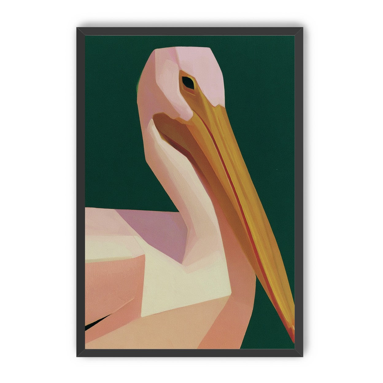 A pelican within green silence