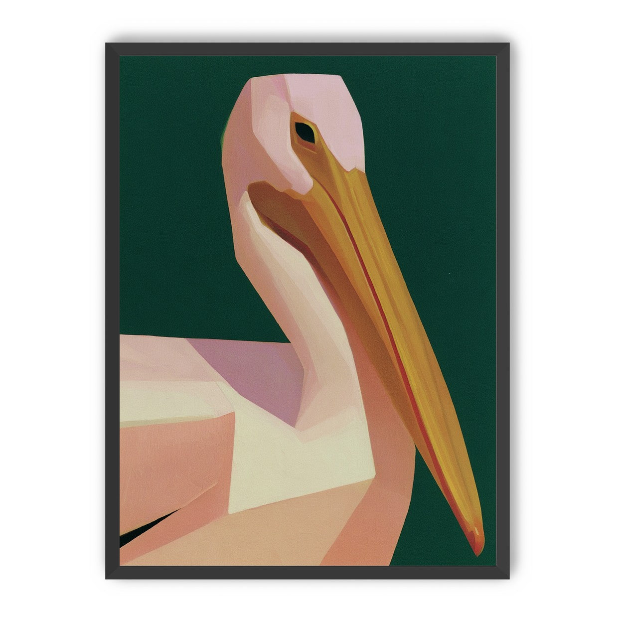 A pelican within green silence