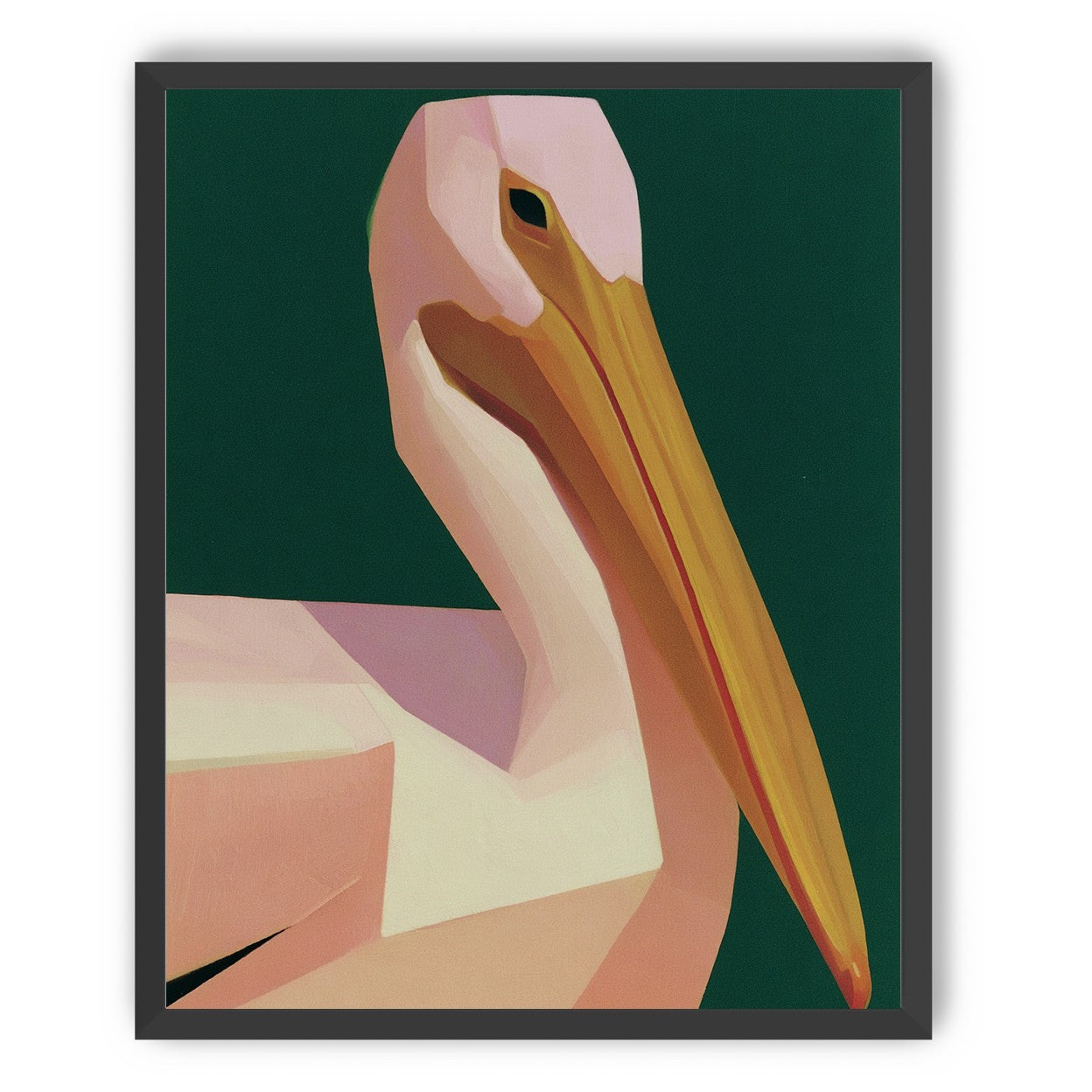 A pelican within green silence