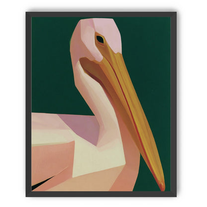 A pelican within green silence