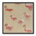 Flamingos in quiet drift