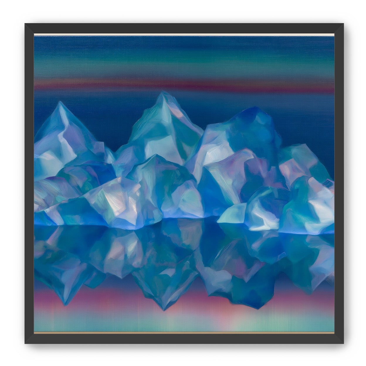 Icebergs in banded twilight