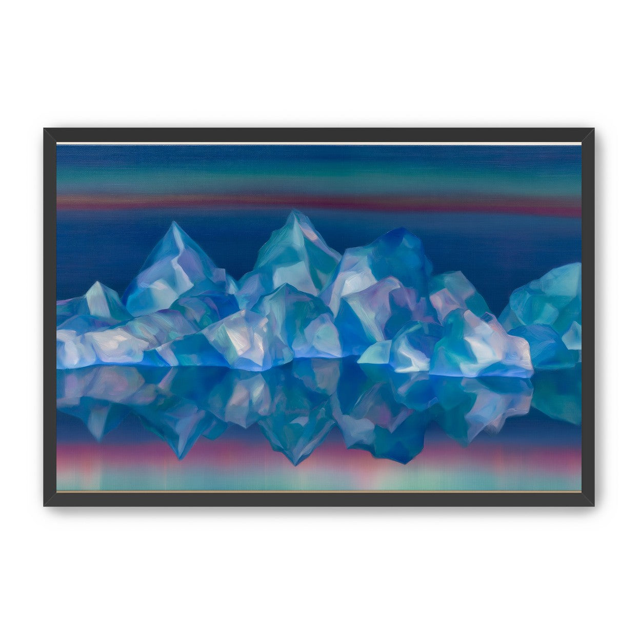 Icebergs in banded twilight