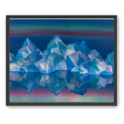 Icebergs in banded twilight