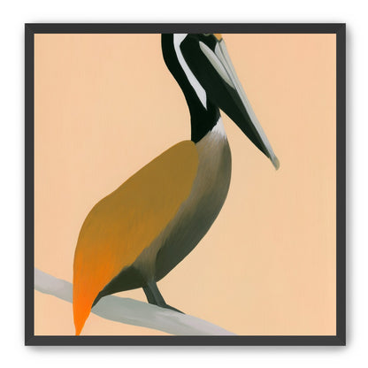 Pelican in peach light