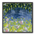 Leaves over lily pond