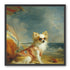 Seaside dog in red sunglasses
