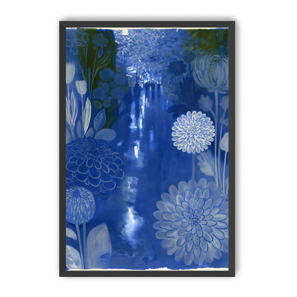 Blue garden night walk
