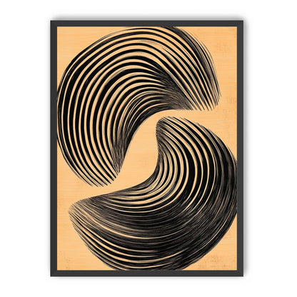 Black spiral on tan ground