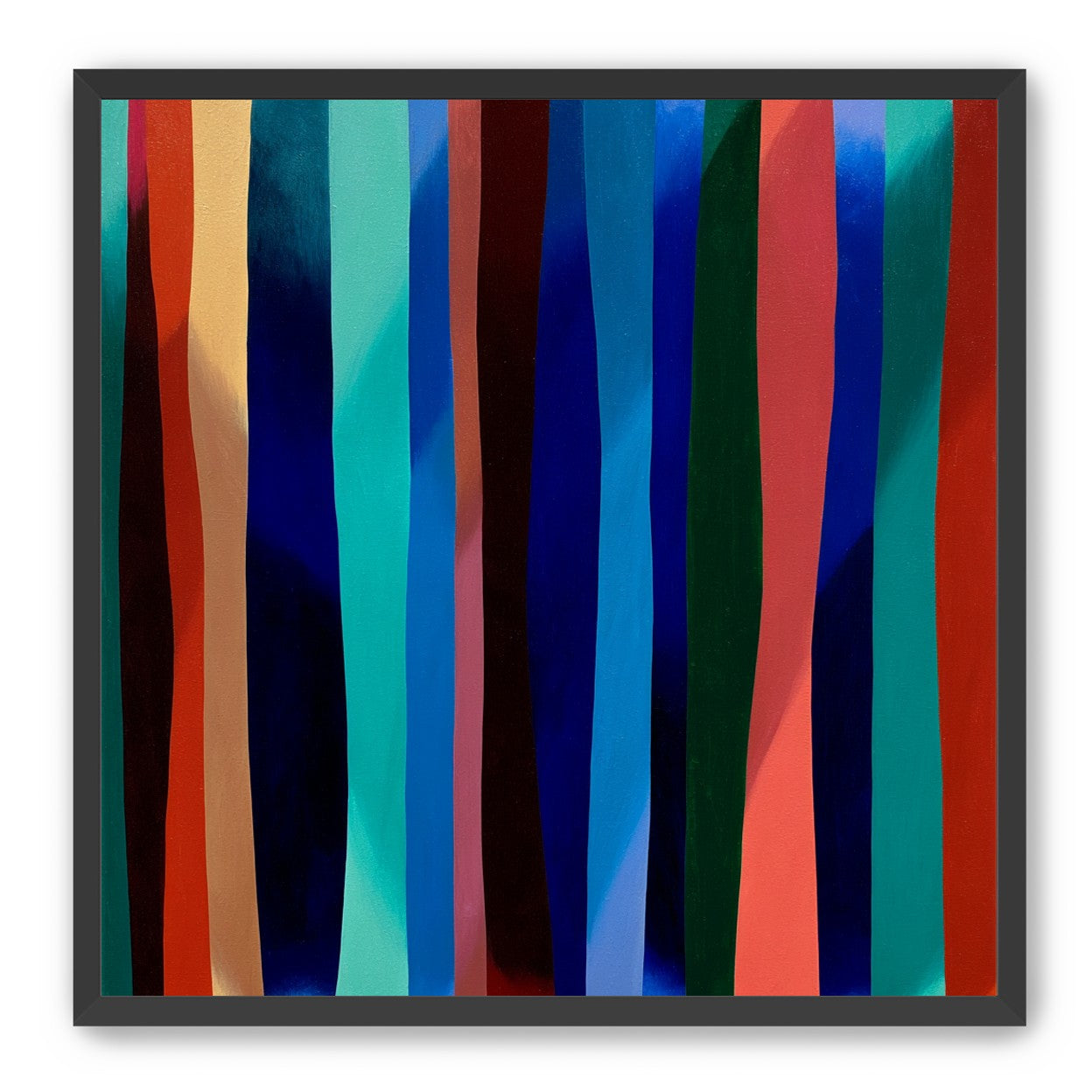 Blue shadow under bright stripes