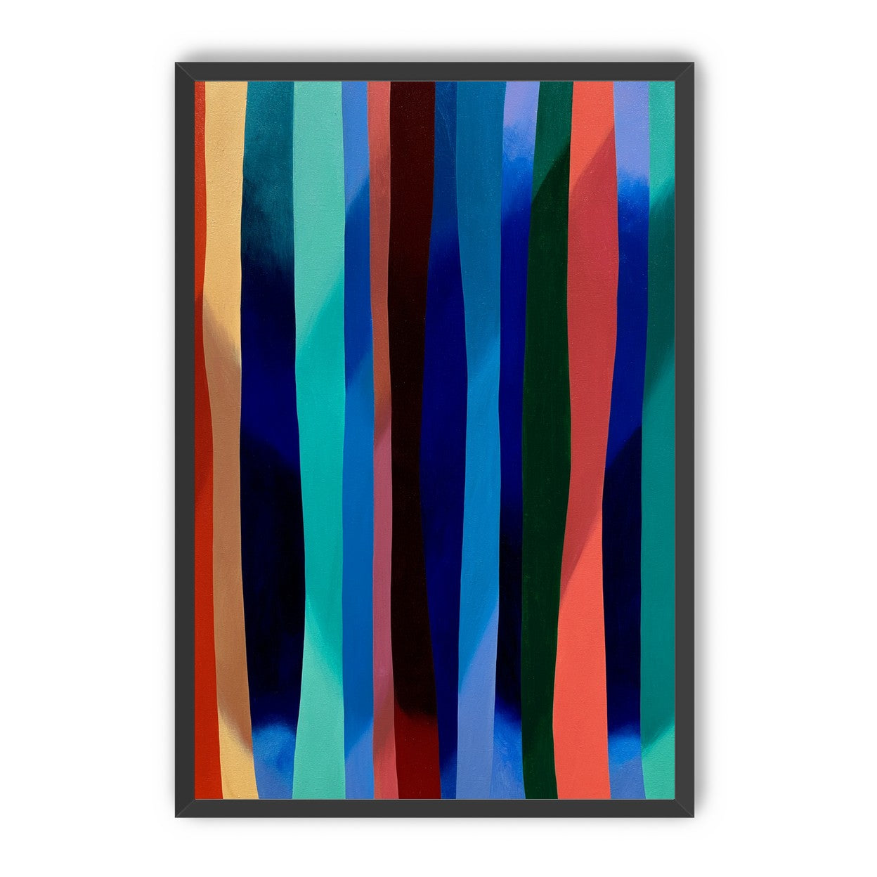 Blue shadow under bright stripes