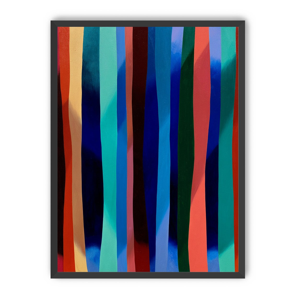 Blue shadow under bright stripes