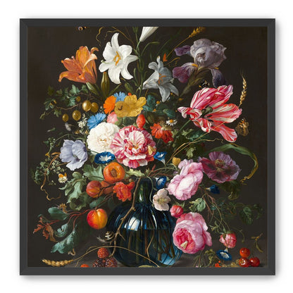 Butterflies over the blue vase