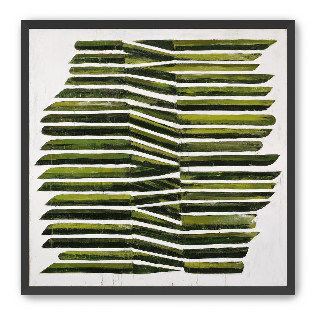 Olive bands with a crease