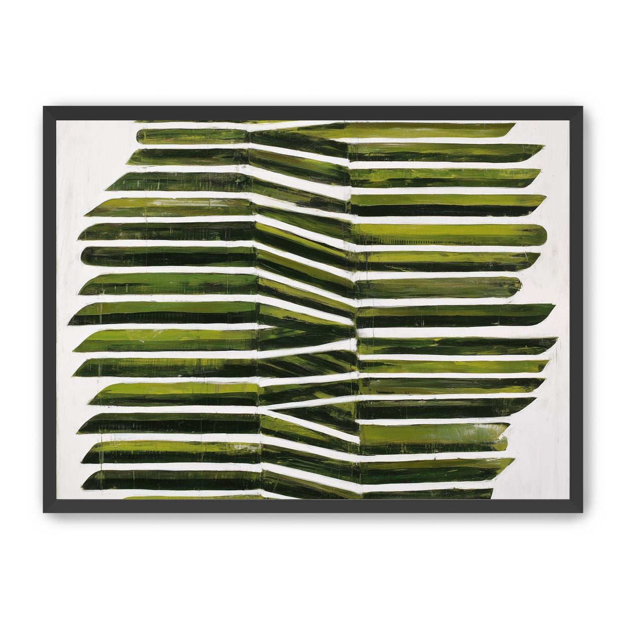 Olive bands with a crease