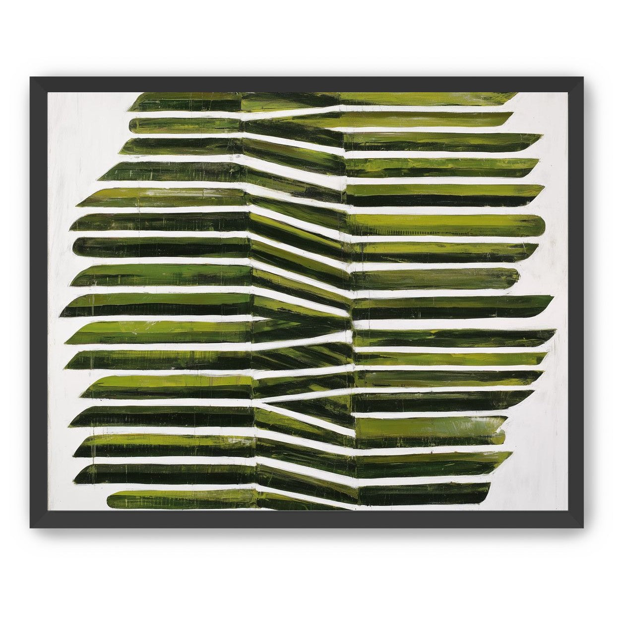 Olive bands with a crease