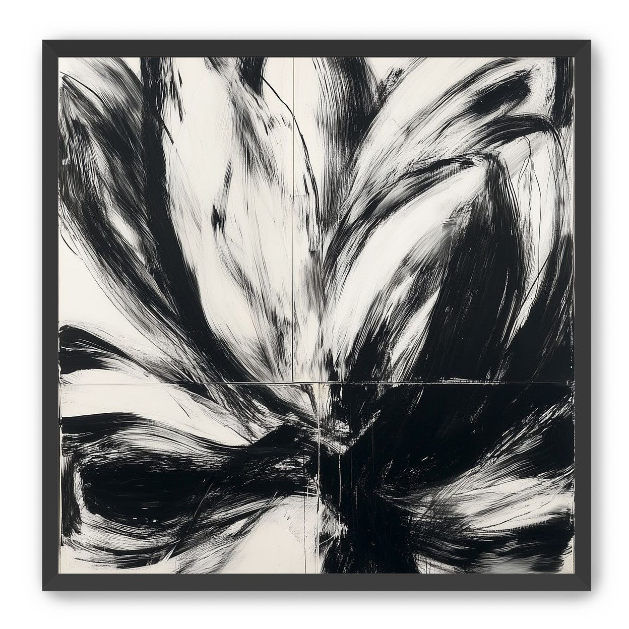 Black surges through white