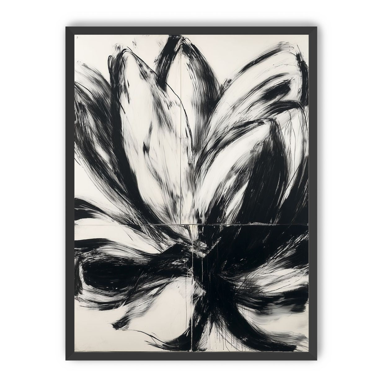 Black surges through white