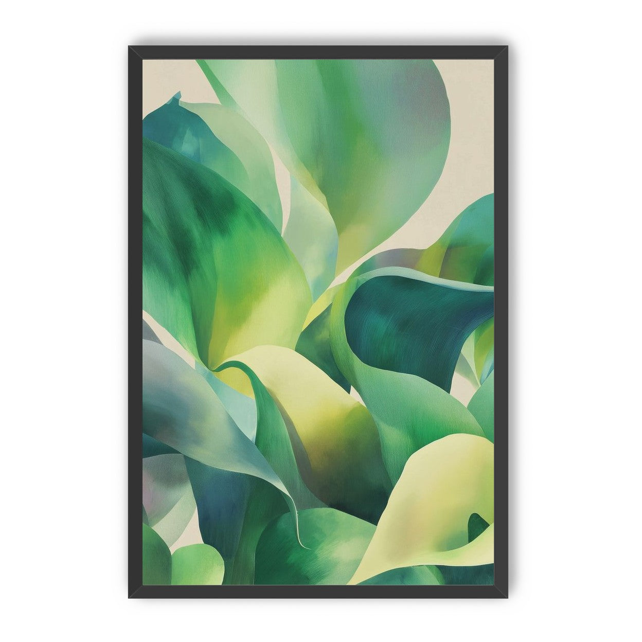 Green leaves in soft light
