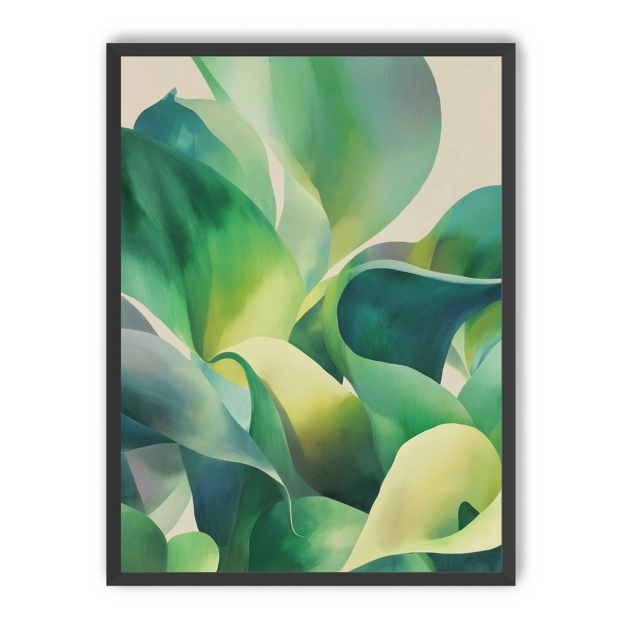 Green leaves in soft light
