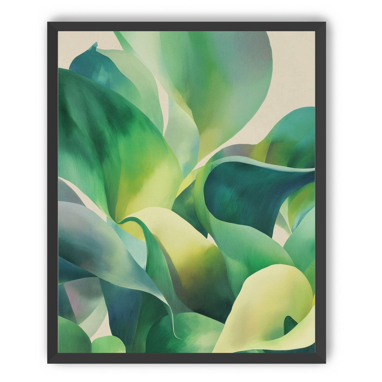 Green leaves in soft light
