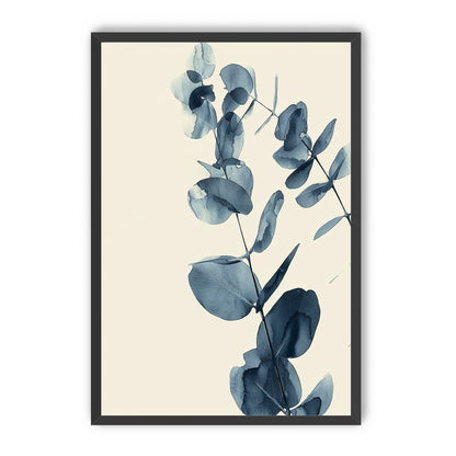 Blue eucalyptus on paper