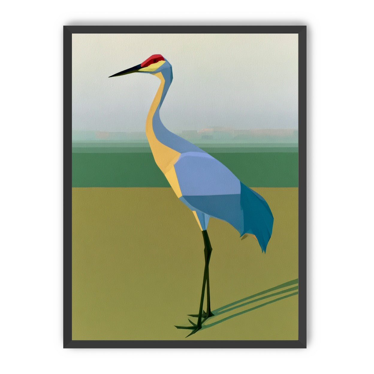 Still crane in flat light
