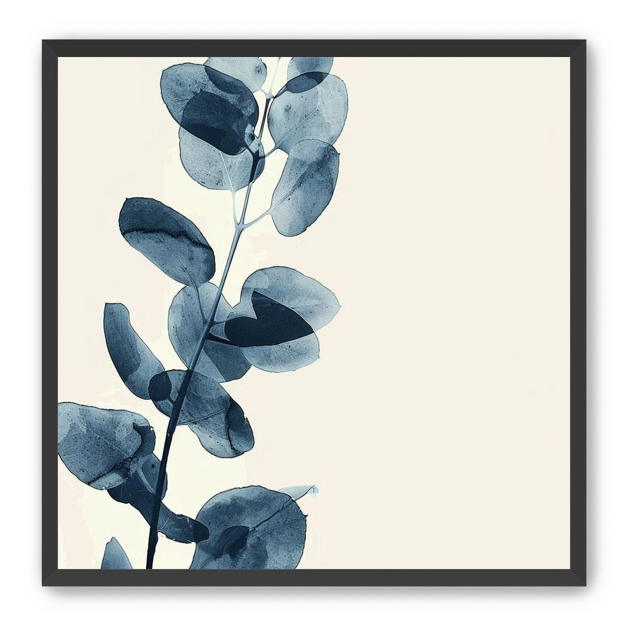 Blue leaves on pale air