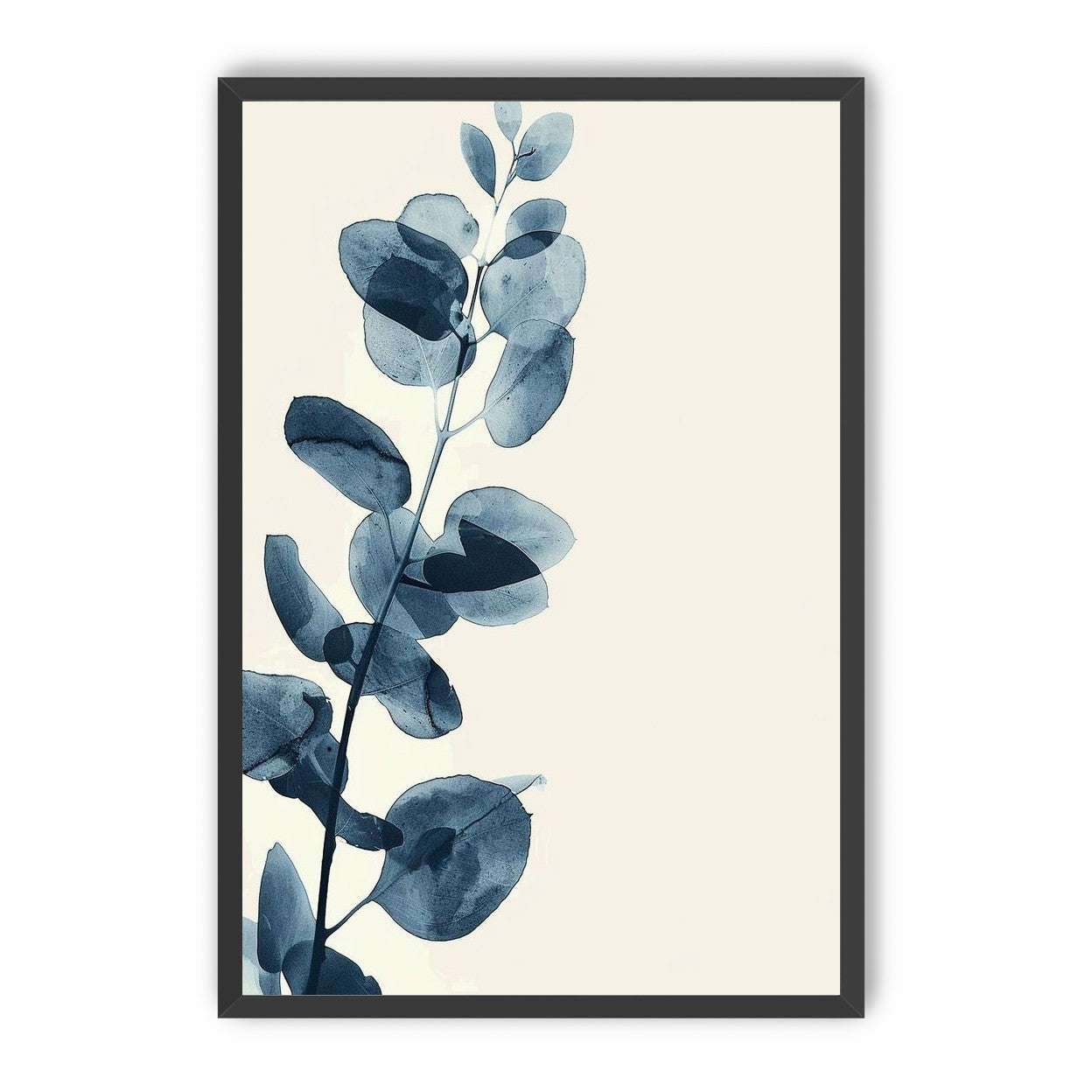 Blue leaves on pale air