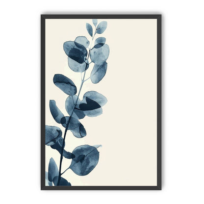 Blue leaves on pale air