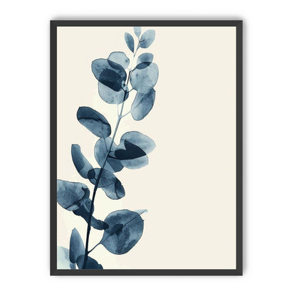 Blue leaves on pale air