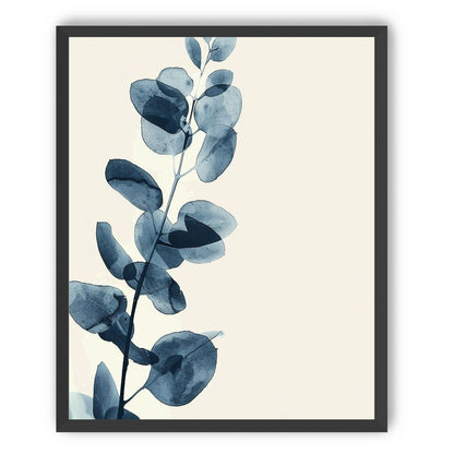 Blue leaves on pale air