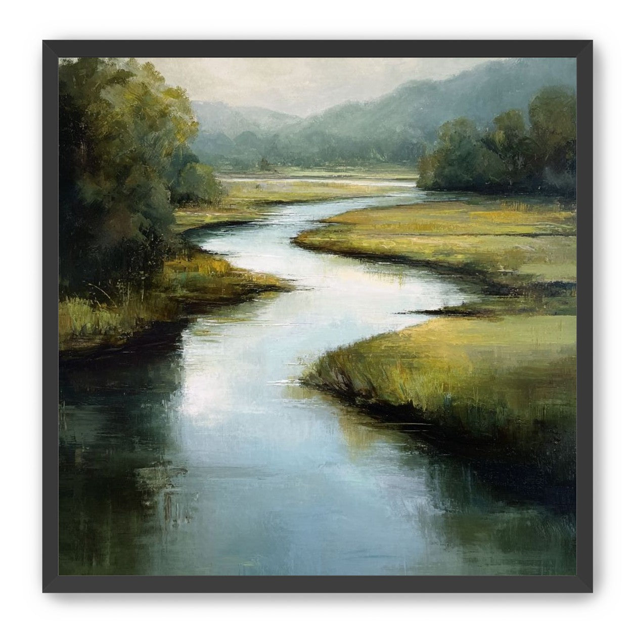 Pale sky in the river