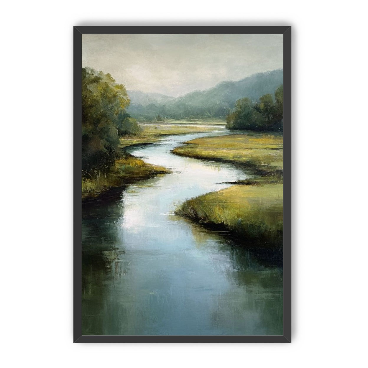 Pale sky in the river