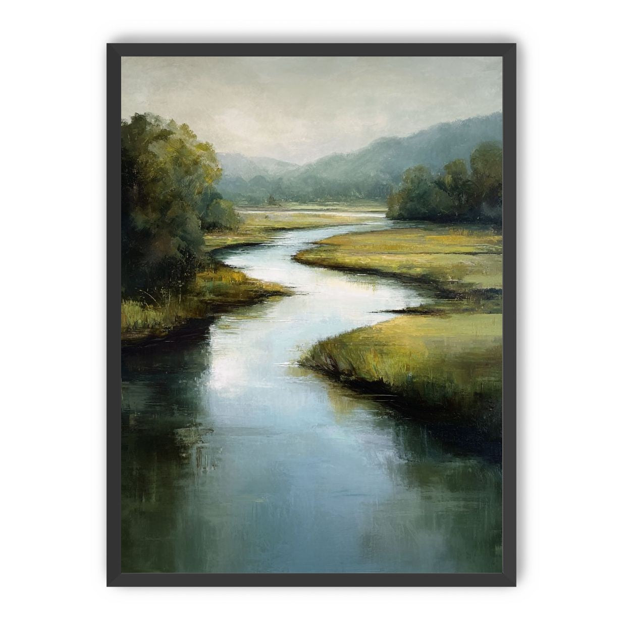 Pale sky in the river