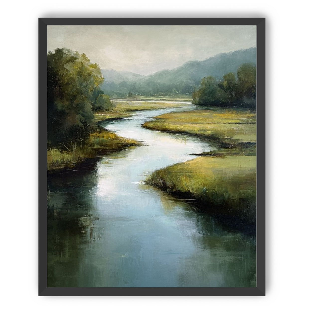 Pale sky in the river