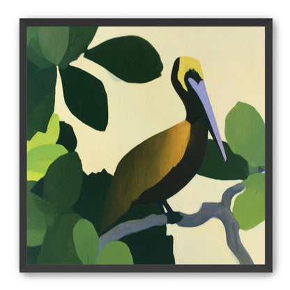 Long beak in green shade