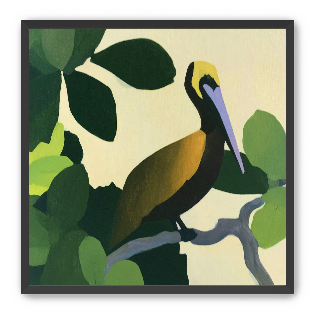 Long beak in green shade