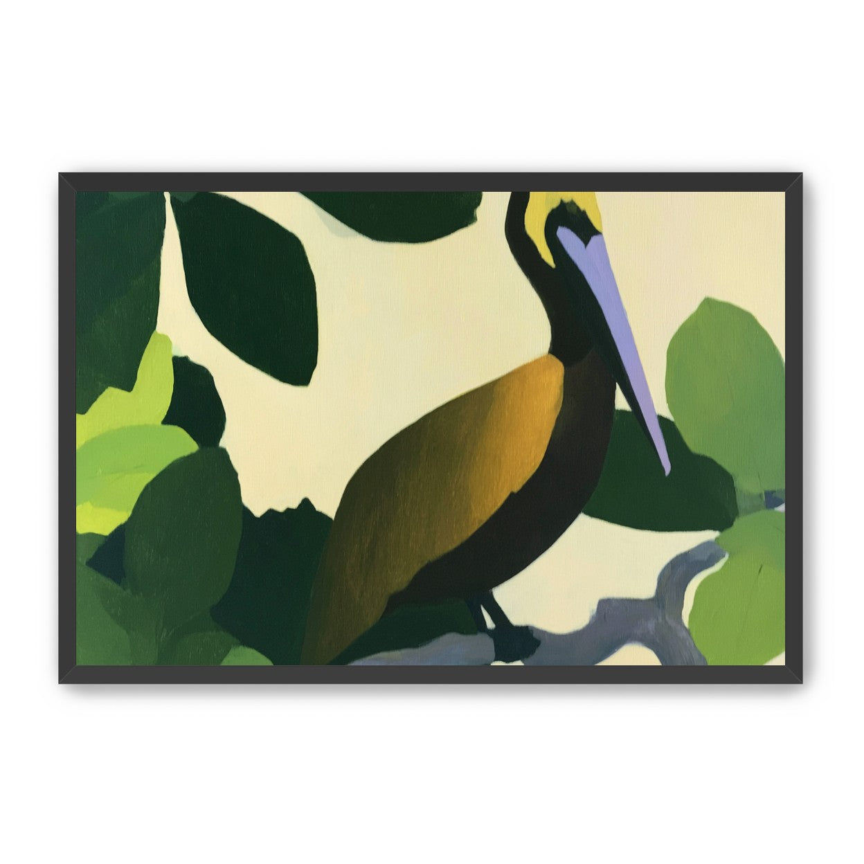 Long beak in green shade