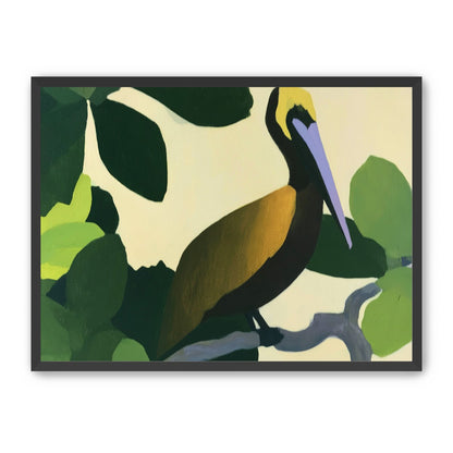 Long beak in green shade