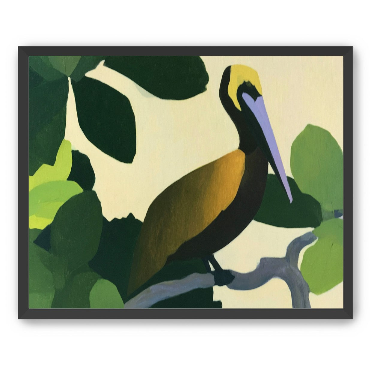 Long beak in green shade