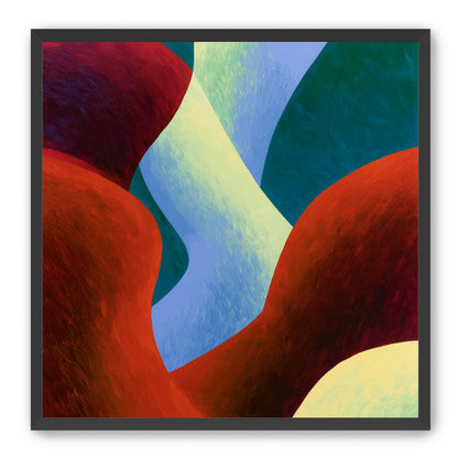 Curved bands in thick paint