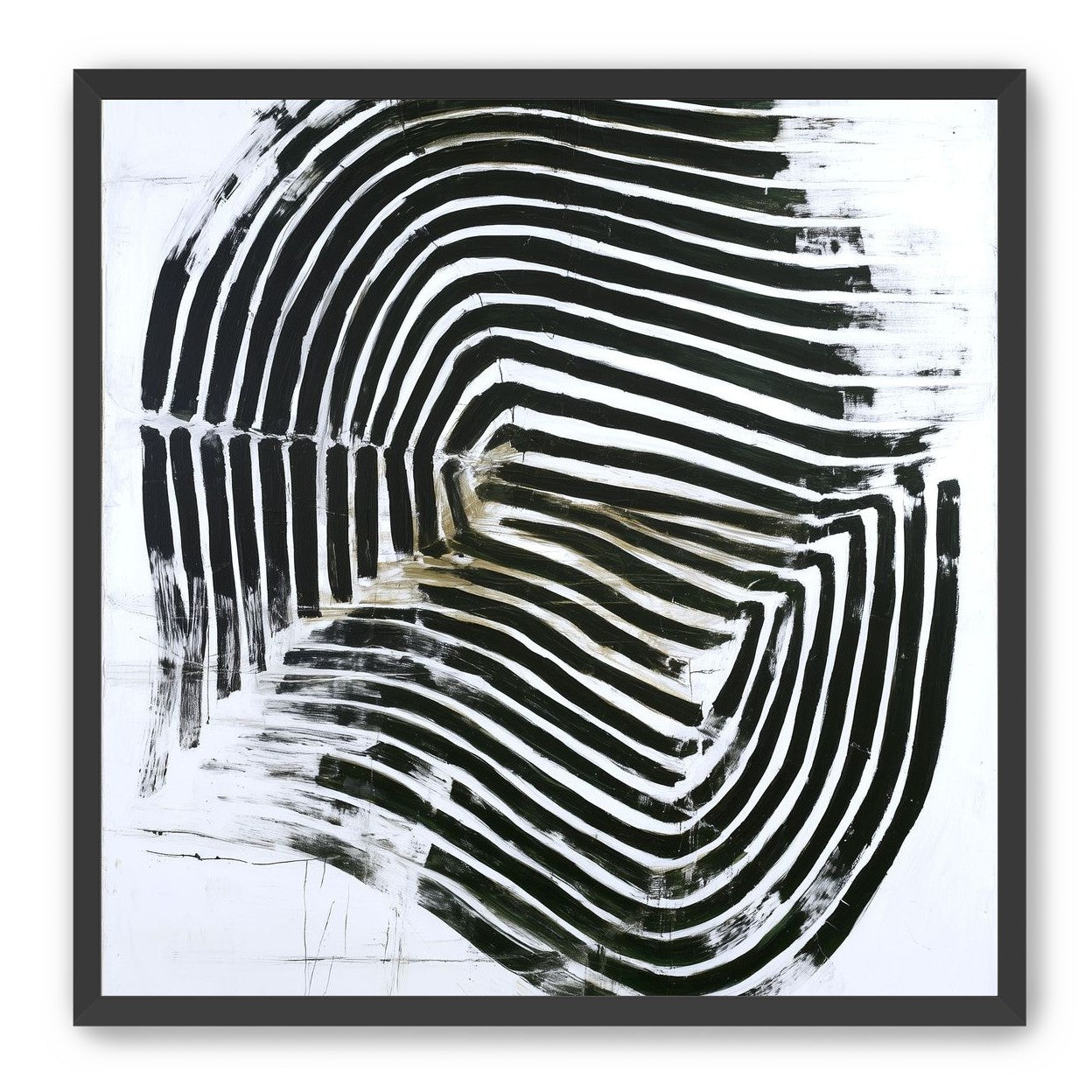 Black bands turning inward