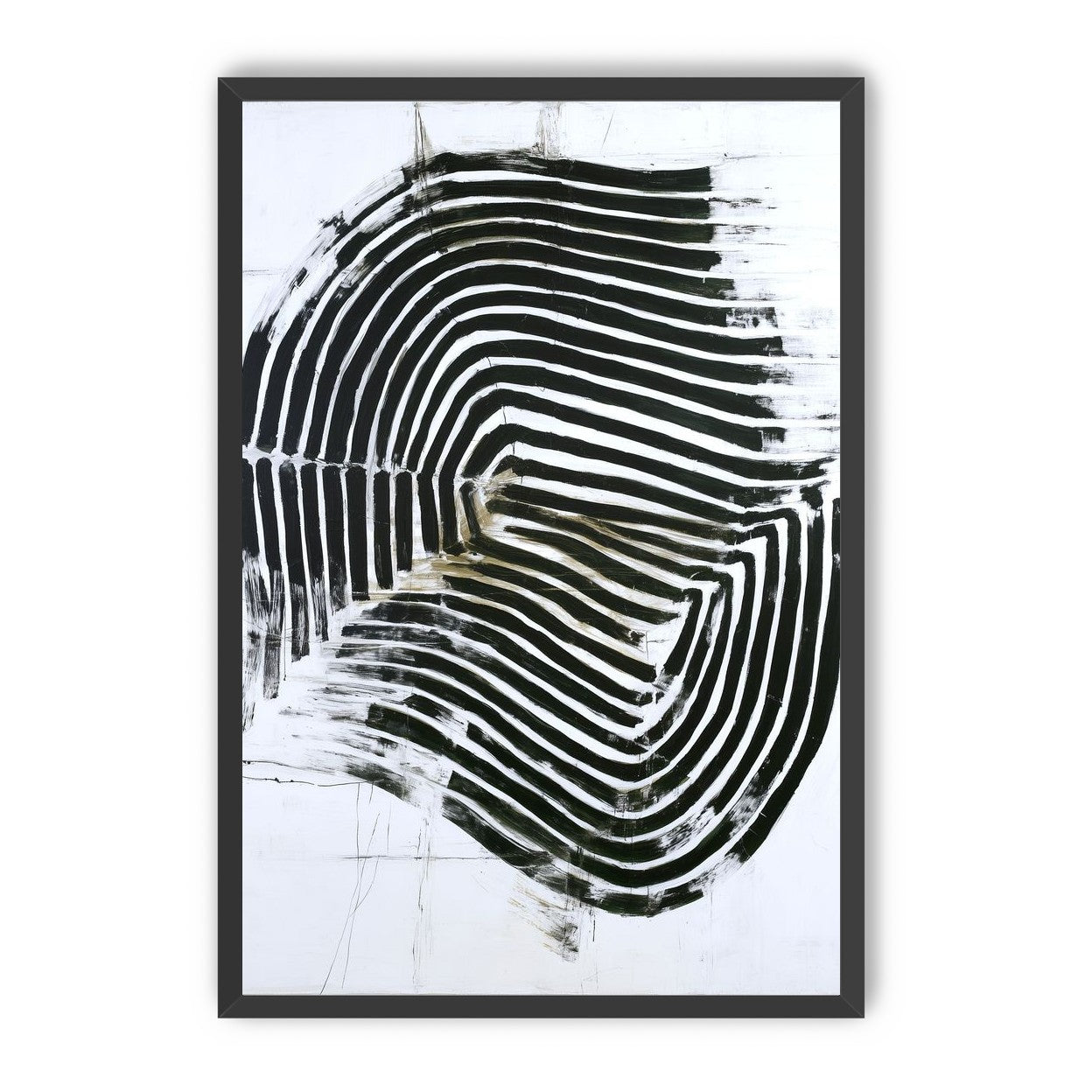 Black bands turning inward