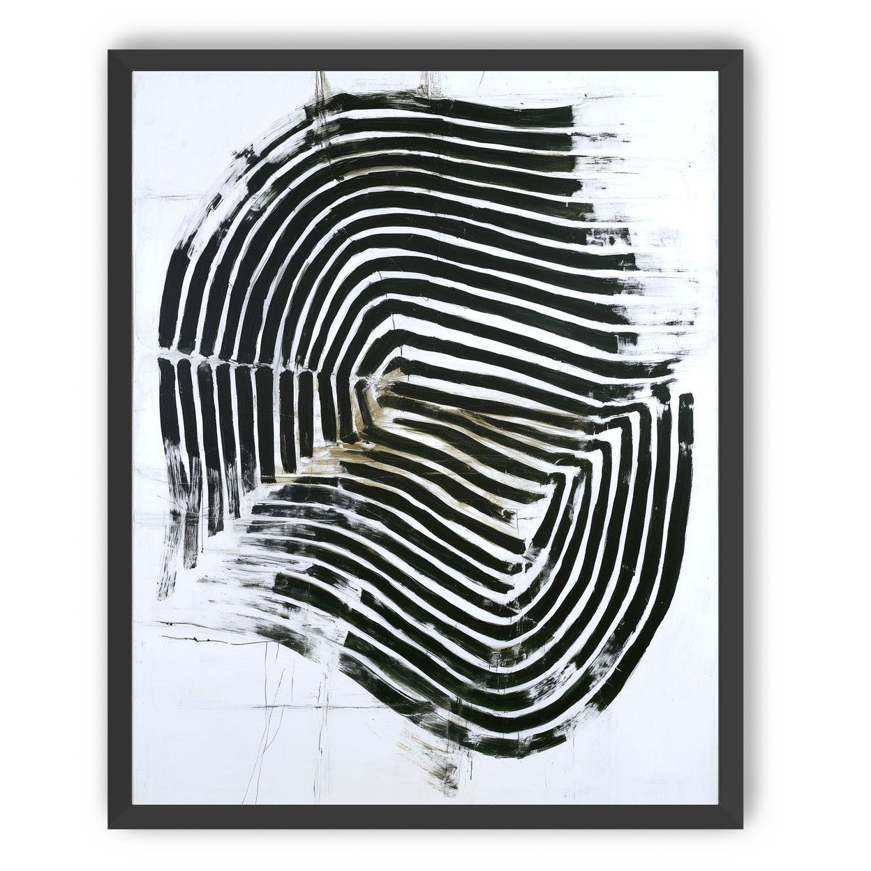 Black bands turning inward