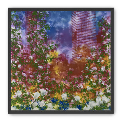 Flowers before storm towers