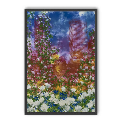 Flowers before storm towers