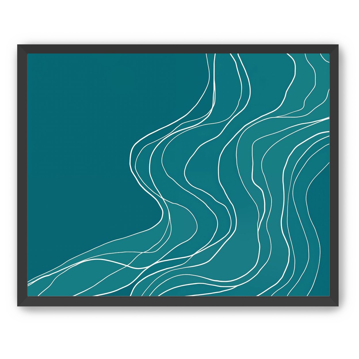 Ink Traced on Teal Surface