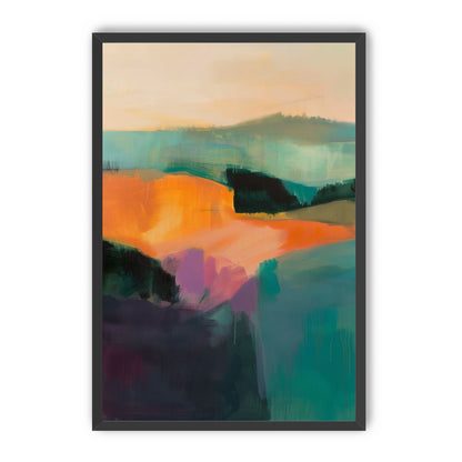 Teal Pressed Against Orange