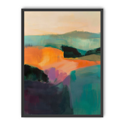 Teal Pressed Against Orange
